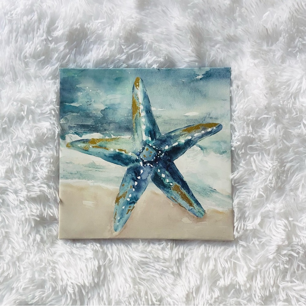 Nautical Starfish Canvas Decor